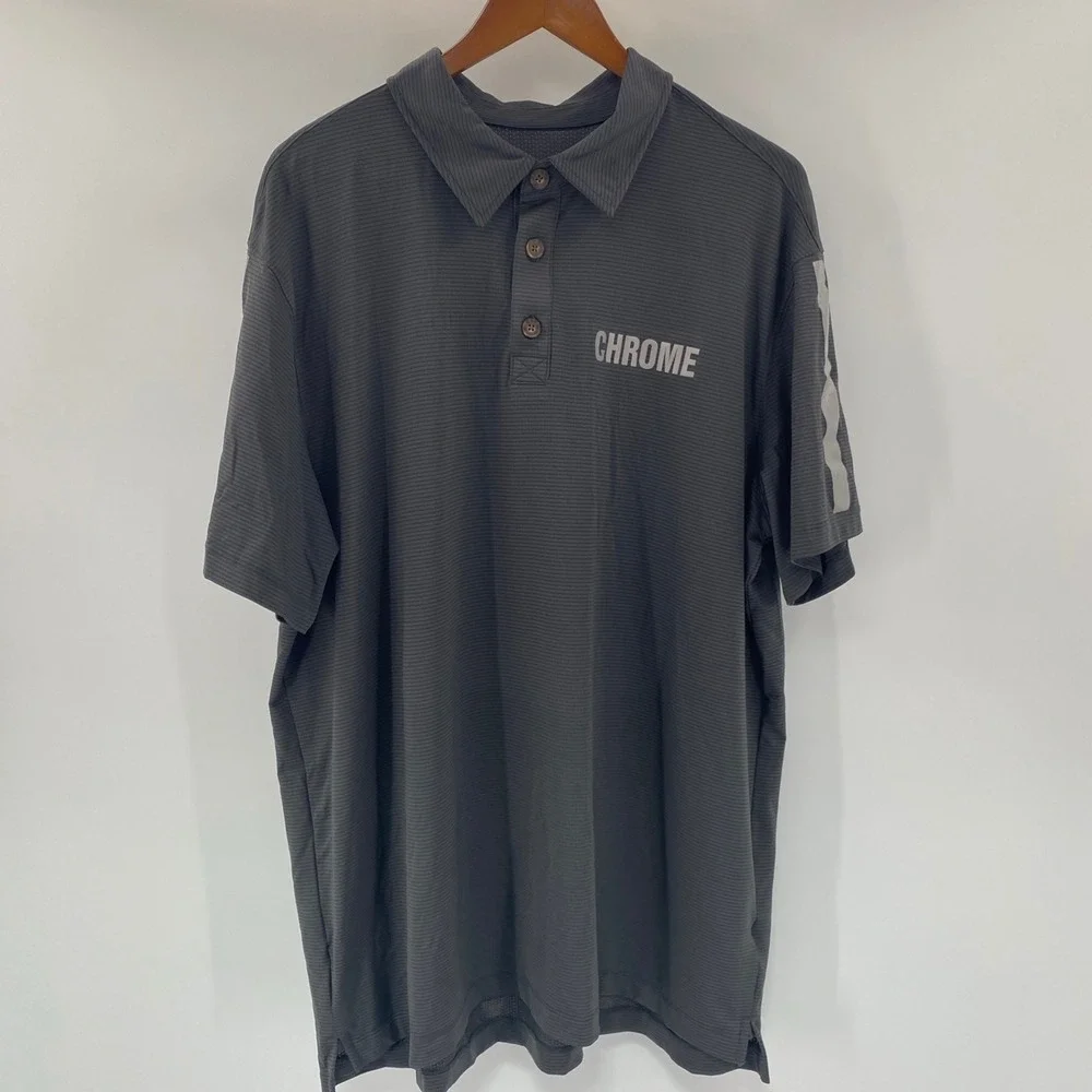 Duluth Polo Mens Extra Large Black Chrome Graphic - Picture 2 of 11